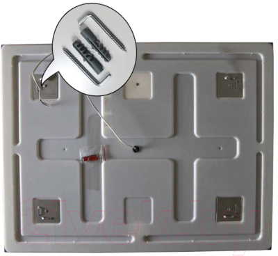 Зеркало Пекам Greta 140x80 / greta-140x80B (с подсветкой, с бесконтактным сенсором)