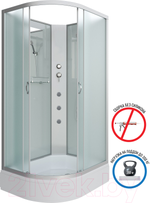 Душевая кабина Niagara NG-33084-14RBKG 100x80 (матовое стекло)