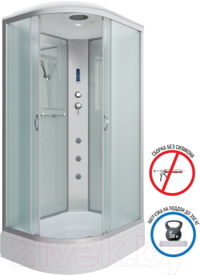 Душевая кабина Niagara NG-33084-14RF 100x80 (матовое стекло)