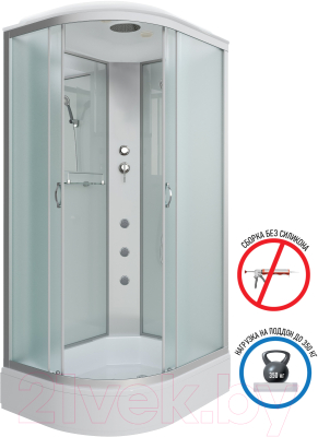 Душевая кабина Niagara NG-33084-14RG 100x80 (матовое стекло)