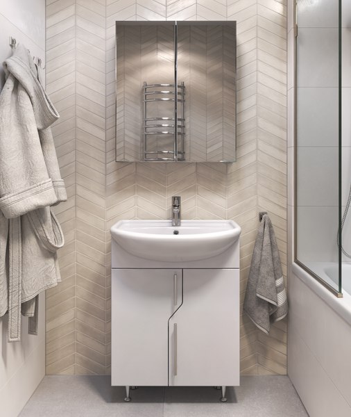 Шкаф с зеркалом для ванной Vigo Grand 600