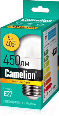 Лампа Camelion LEDRB/5-G45/830/E27 / 15059