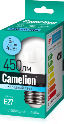 Лампа Camelion LEDRB/5-G45/840/E27 / 15060