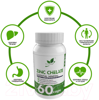 Минерал NaturalSupp Хелат цинка 25мг
