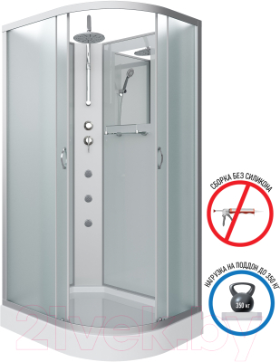 Душевая кабина Niagara NG-3312-14LBKTG 120x80x200