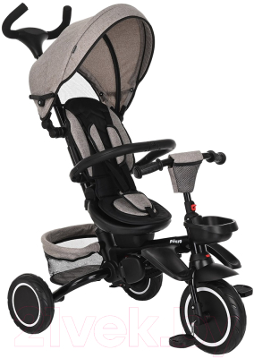 Трехколесный велосипед с ручкой Pituso Elite Plus / JY-T05Plus-Beige - фото