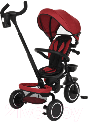Трехколесный велосипед с ручкой Pituso Elite Plus / JY-T05Plus-Red