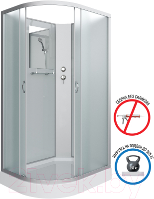 Душевая кабина Niagara NG-3312-14RBK 120x80x200