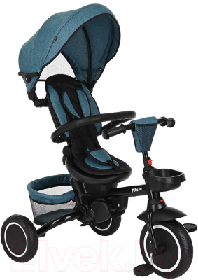 Трехколесный велосипед с ручкой Pituso Elite Plus / JY-T05Plus-Teal