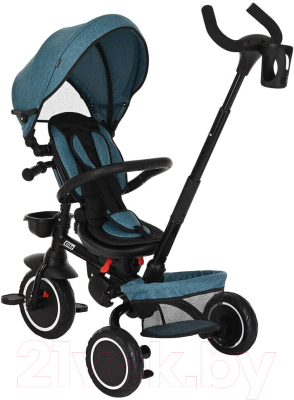Трехколесный велосипед с ручкой Pituso Elite Plus / JY-T05Plus-Teal