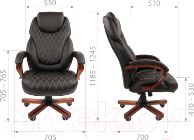 Кресло офисное Chairman 406 N (экопремиум, коричневый)