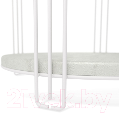 Журнальный столик Sheffilton SHT-CT33-1 (белый муар/бетон лофт)