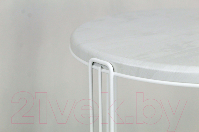 Журнальный столик Sheffilton SHT-CT33-1 (белый муар/бетон лофт)