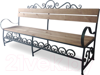 Скамья садовая СтальСнабДизайн ЛК-1 - фото