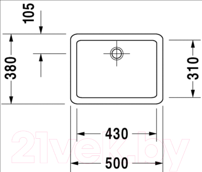 Умывальник Duravit Vero 50 (04555000001)