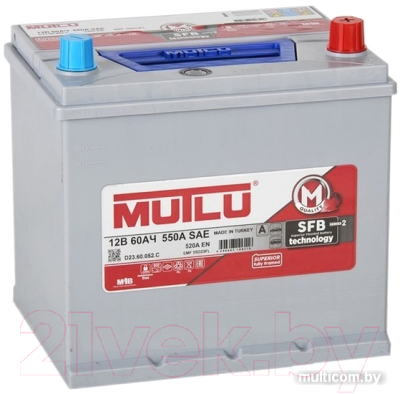 Автомобильный аккумулятор Mutlu JIS R+ / D23.60.052.C - фото