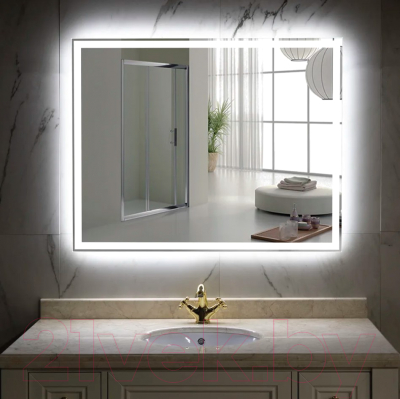 Зеркало Пекам Greta 110x80 / greta-110x80d (с подсветкой,с сенсором на взмах руки)