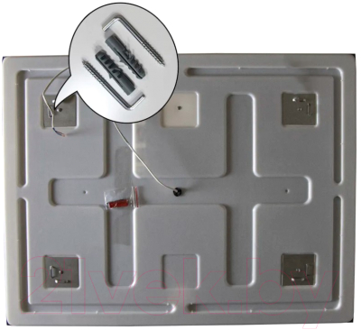 Зеркало Пекам Greta 110x80 / greta-110x80dcl (с подсветкой, с сенсором на взмах руки, часами)