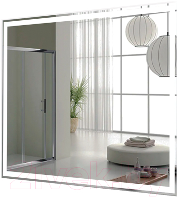 Зеркало Пекам Greta 110x80 / greta-110x80dp (с подсветкой, с сенсором на взмах руки и подогревом) - фото