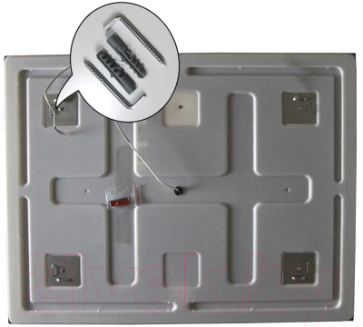 Зеркало Пекам Greta 110x80 / greta-110x80dp (с подсветкой, с сенсором на взмах руки и подогревом)