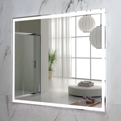 Зеркало Пекам Greta 110x80 / greta-110x80dp (с подсветкой, с сенсором на взмах руки и подогревом)