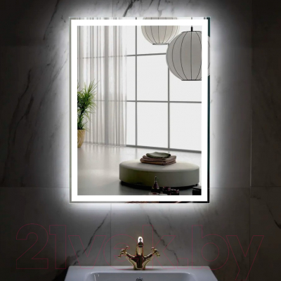 Зеркало Пекам Greta 80x110 / greta-80x110d (с подсветкой, с сенсором на взмах руки)