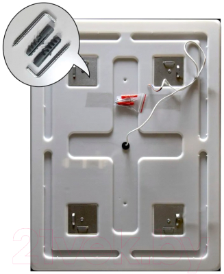 Зеркало Пекам Greta 80x110 / greta-80x110dpcl (с подсветкой, с сенсором на взмах руки, подогрев, часы)