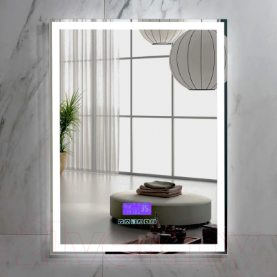 Зеркало Пекам Greta 80x120 / greta-80x120MP (с подсветкой, с многофункциональной панелью, подогревом)