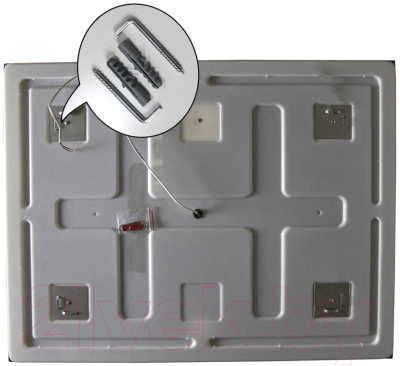 Зеркало Пекам Greta 140x80 / greta-140x80 (с подсветкой, с механической клавишей)