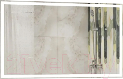 Зеркало Пекам Greta 140x80 / greta-140x80 (с подсветкой, с механической клавишей)