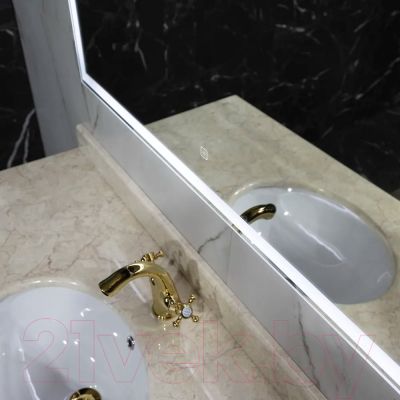 Зеркало Пекам Greta 140x80 / greta-140x80s (с подсветкой, с сенсором на прикосновение)