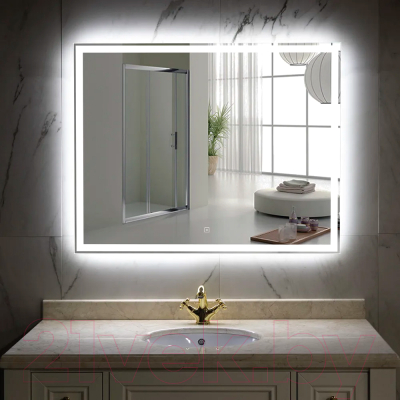 Зеркало Пекам Greta 140x80 / greta-140x80s (с подсветкой, с сенсором на прикосновение)