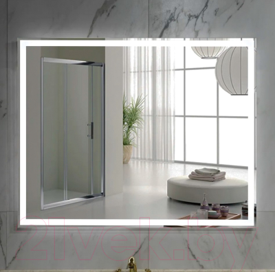 Зеркало Пекам Greta 140x80 / greta-140x80d (с подсветкой, с сенсором на взмах руки)
