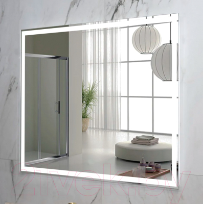 Зеркало Пекам Greta 140x80 / greta-140x80dp (с подсветкой, с сенсором на взмах руки, подогревом)