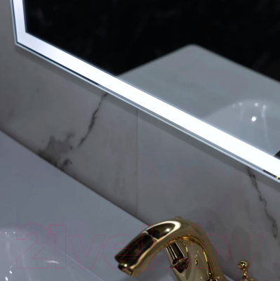 Зеркало Пекам Greta 140x80 / greta-140x80dp (с подсветкой, с сенсором на взмах руки, подогревом)