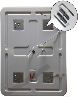 Зеркало Пекам Greta 80x140 / greta-80x140 (с подсветкой, с механической клавишей)