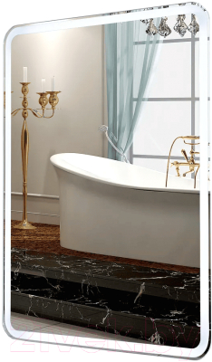 Зеркало Пекам Marta 1 80x110 / marta1-80x110 (с подсветкой, с механической клавишей) - фото