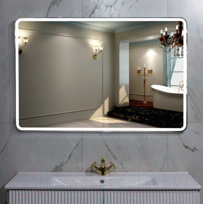 Зеркало Пекам Marta 1 140x80 / marta1-140x80d (с подсветкой, с сенсором на взмах руки)