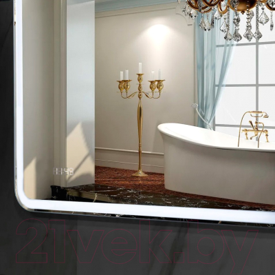 Зеркало Пекам Marta 1 110x80 / marta1-110x80dcl (с подсветкой, с сенсором на взмах руки, часами)