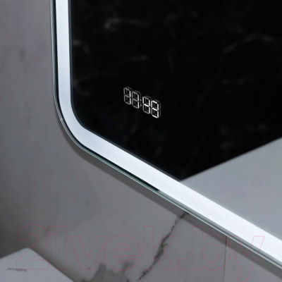 Зеркало Пекам Marta 1 110x80 / marta1-110x80dpcl (с подсветкой, с сенсором на взмах руки, подогрев, часами)