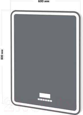 Зеркало Пекам Marta 1 60x80MP/marta1-60x80MP (с подсветкой, с многофункциональной панелью, подогревом)