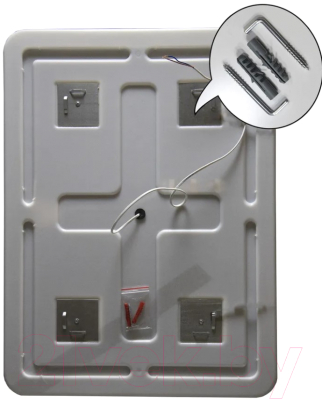 Зеркало Пекам Marta 1 80x60MP / marta1-80x60MP (с подсветкой, с многофункциональной панелью, подогревом)