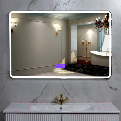 Зеркало Пекам Marta 1 80x60MP / marta1-80x60MP (с подсветкой, с многофункциональной панелью, подогревом)