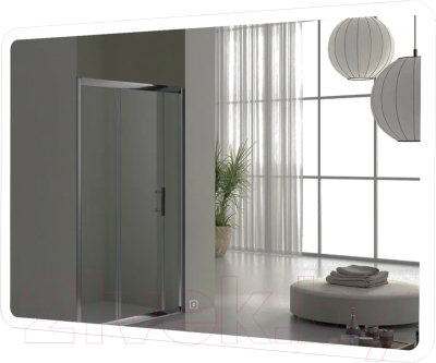 Зеркало Пекам Marta 140x80 / marta-140x80s (с подсветкой, с сенсором на прикосновение)