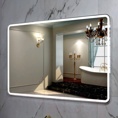 Зеркало Пекам Marta 1 110x80 / marta1-110x80s (с подсветкой, с сенсором на прикосновение)