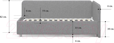 Каркас кровати Сонум Capri R 90x200