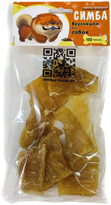Лакомство для собак Симба Становая жила говяжья сушеная M Кусочки - фото