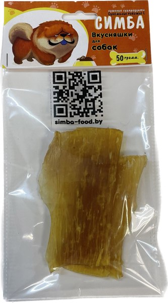 Лакомство для собак Симба Становая жила говяжья сушеная L Кусочки - фото