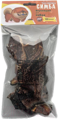 Лакомство для собак Симба Губа говяжья сушеная Кусочки - фото
