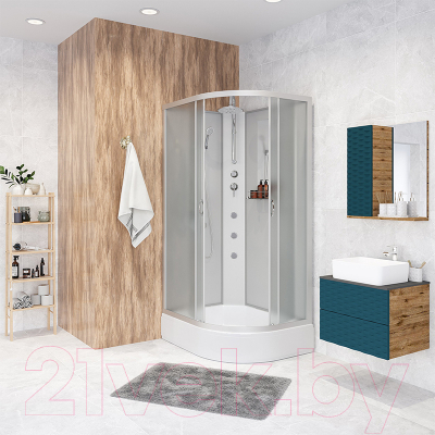 Душевая кабина Niagara NG-33974-14LBKTG 90x70 (матовое стекло)